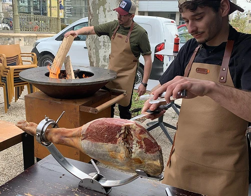 traiteur découpe de jambon